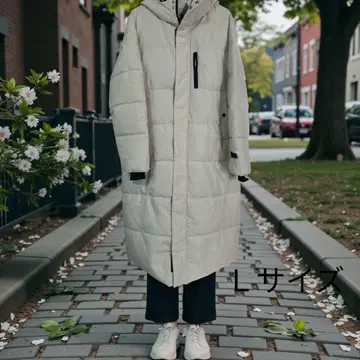 YJSP 후드 부착 롱 다운 자켓 L 사이즈