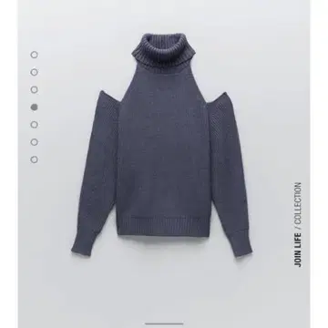 ZARA 오프숄더 터틀넥 니트