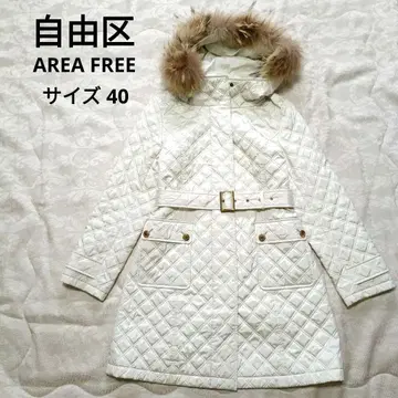 자유구 아이보리 퀼팅 코트 사이즈 40