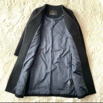 SLOBE IENA super100 울 노카라 코트 블랙 S