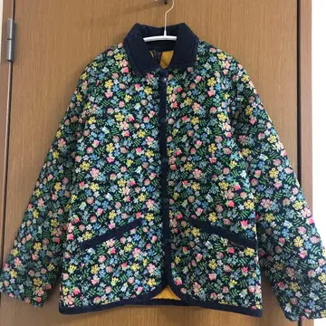 LAVENHAM x BAPY 꽃무늬 퀼팅 자켓 네이비