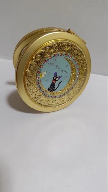 마녀 배달부 키키 검은 고양이 지지 손거울 컴팩트 미러 큐빅 지브리