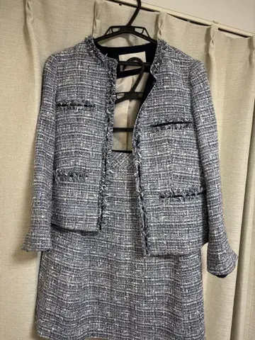 네이비 트위드 셋업