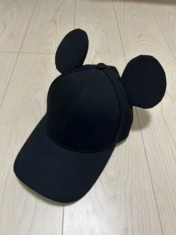 도쿄 디즈니랜드 리조트 미키 귀 달린 블랙 캡 58cm 성인 새상품급