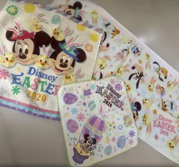 TDR 디즈니씨 한정판 우사피요 타월 3종 일괄