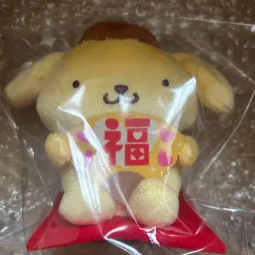 산리오 캐릭터즈 해피 마스코트 초복 부채 폼폼푸딩