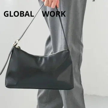 GLOBALWORK 블랙 스페경 벨트 숄더 백