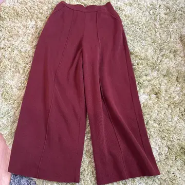 새상품급 ANAYI 버건디 가우초 팬츠 하이웨스트
