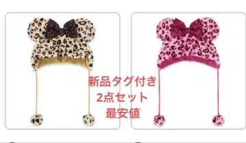 레오파드 무늬 팬 캡 2세트