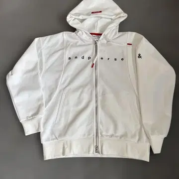 and per see 화이트에 빨간색 트리밍의 후드티 여성용