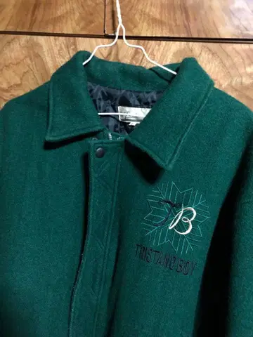 빈티지 TRISTANO 울 스포츠 자켓 그린 짧은 기장