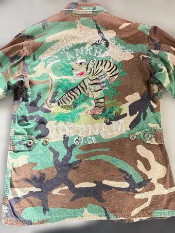 미군 BDU 우드랜드 카모플라쥬 자수