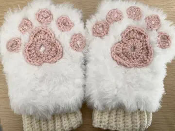 고양이 손 암워머 작음 여성용 키즈