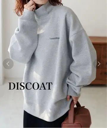 [ DISCOAT ] 속기모 원포인트 로고 하이넥 맨투맨 FREE