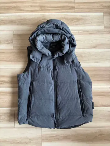 23X HOMME 후드 부착 다운 베스트 사이즈 48 그레이