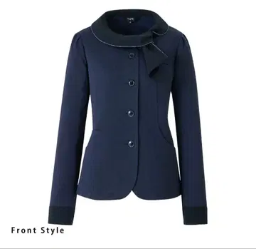 긴팔 오버 블라우스 사무복