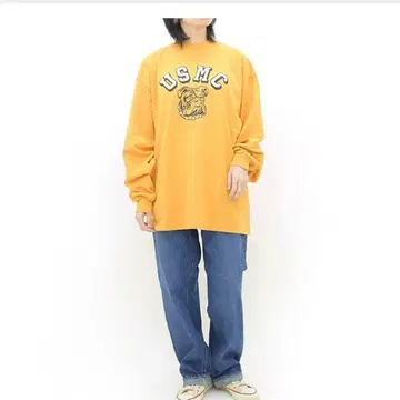 더 신존 불독 프린트 롱T