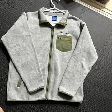 Champion 집업 자켓 M 사이즈 그레이/올리브