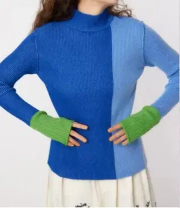 로데오 크라운 BLOCK COLOR KNIT TOPS