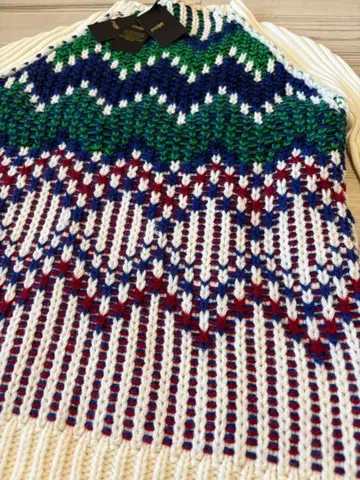 택 포함 새상품 maje 기하학 패턴 하찌 긴팔 니트 소매 리브 스웨터