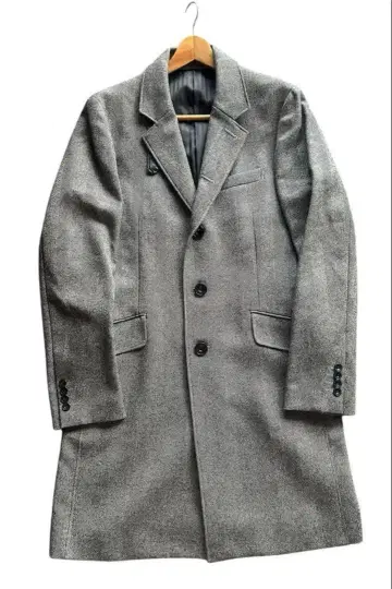 클리닝 완료 남성용 비기 스테인 컬러 체스터 롱 코트 그레이 계열 L