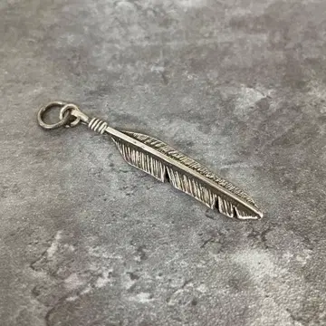 silver 페더 깃털 목걸이 탑 925