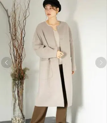 SENSE OF PLACE 리버서블 노카라 롱 코트