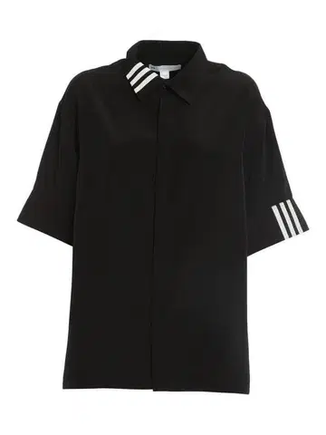Y-3 멀티라인 디자인 반팔 셔츠 블랙 HG8534