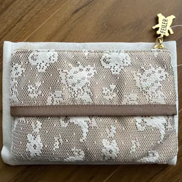 미사용 새상품 페이러 하이디 레이스 티슈 파우치 베이지