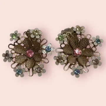 귀찌 빈티지 앤티크 레트로 구제 의류 플라워 팬시