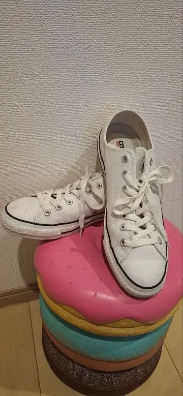 CONVERSE 올스타 가죽 스니커즈 화이트 즉시 구매 OK