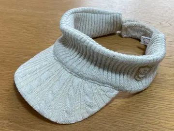 따뜻한 컨디션 최상 준앤로페 니트 선바이저 베이지 골프 모자