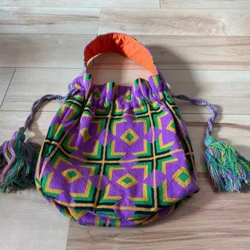 기하학 패턴 복조리형 핸드백