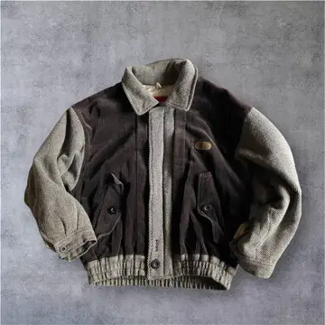 80s archive 충전솜 코듀로이 트위드 a2 봄버 자켓 y2k