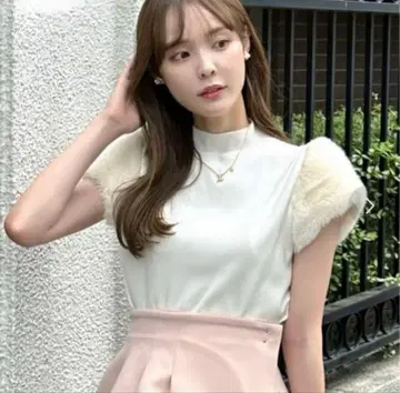 celford 셀포드 숏 퍼 슬리브 니트 풀오버