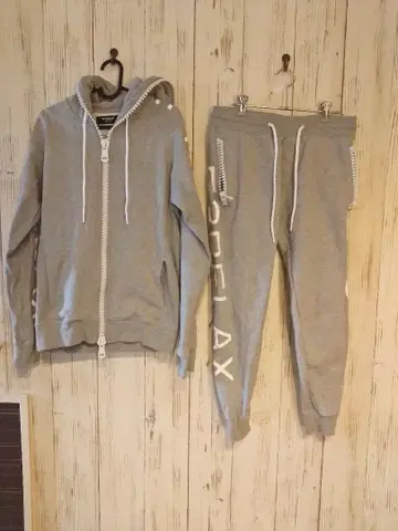 1PIU1UGUALE3 그레이 후드티와 팬츠 세트 XL