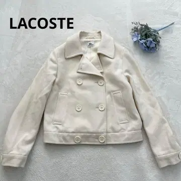 [ 새상품급 ] 라코스테 울 혼방 숏코트 피코트 아이보리