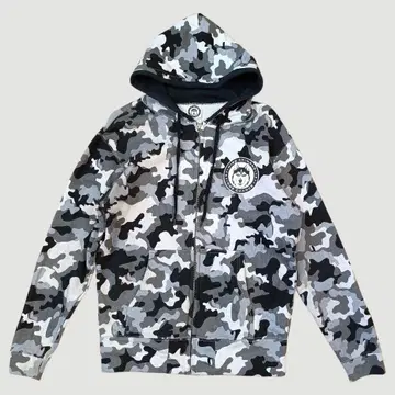 시모노 히로 ONE CHANCE 풀 집업 후드티 카모플라쥬 M 사이즈