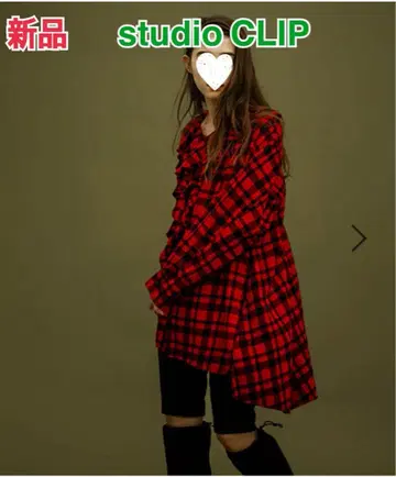 studio CLIP [카네하라 히로카즈 씨] 골덴 모듬 프릴 튜닉 셔츠