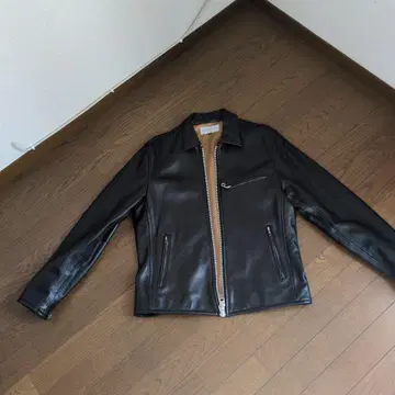 Risto Grader 블랙 가죽 라이더 자켓 L