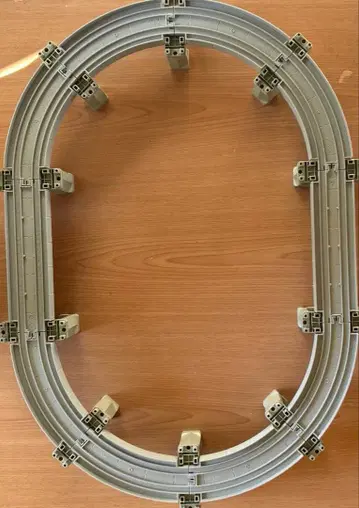 프라레일 고가 레일 & 블록 교각 (그레이) 세트