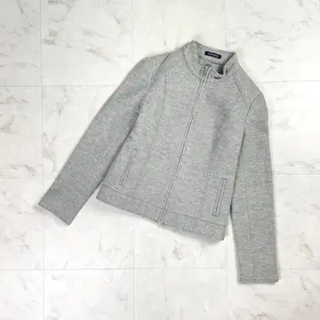 새상품급 뉴요커 하이넥 멜톤 지퍼 자켓 그레이 9AR*LD44