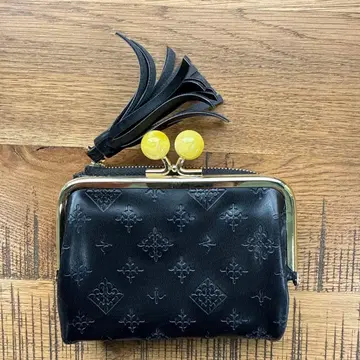 Daily russet 가마구치 이단 접이식 지갑 블랙