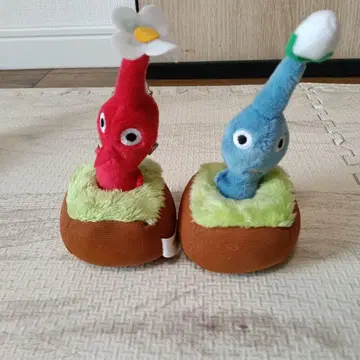 피크민 봉제 인형 키링 빨간색 파랑