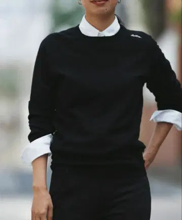 매디슨 블루 HELLO CREW NECK PO 블랙 긴팔 00