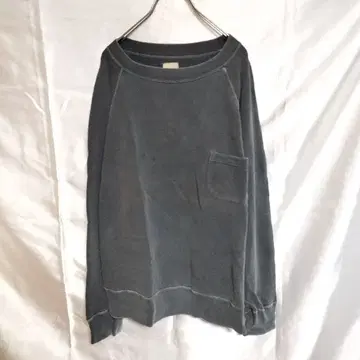 [ sanca ] 산카 래글런 코튼 맨투맨 빈티지 가공