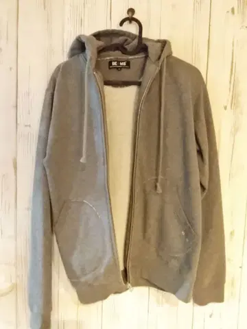 BEAMS 그레이 M 사이즈 집업 후드티