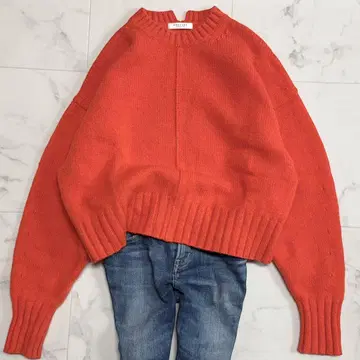 새상품급 맥피 라무 캐시미어 니트 오렌지 투모로우랜드 풀오버