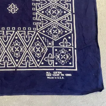 70s 반다나 크로스 크로스 패턴 USA제 빈티지