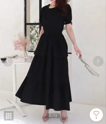 ROYAL PARTY 새상품급 컷 티어드 원피스 F